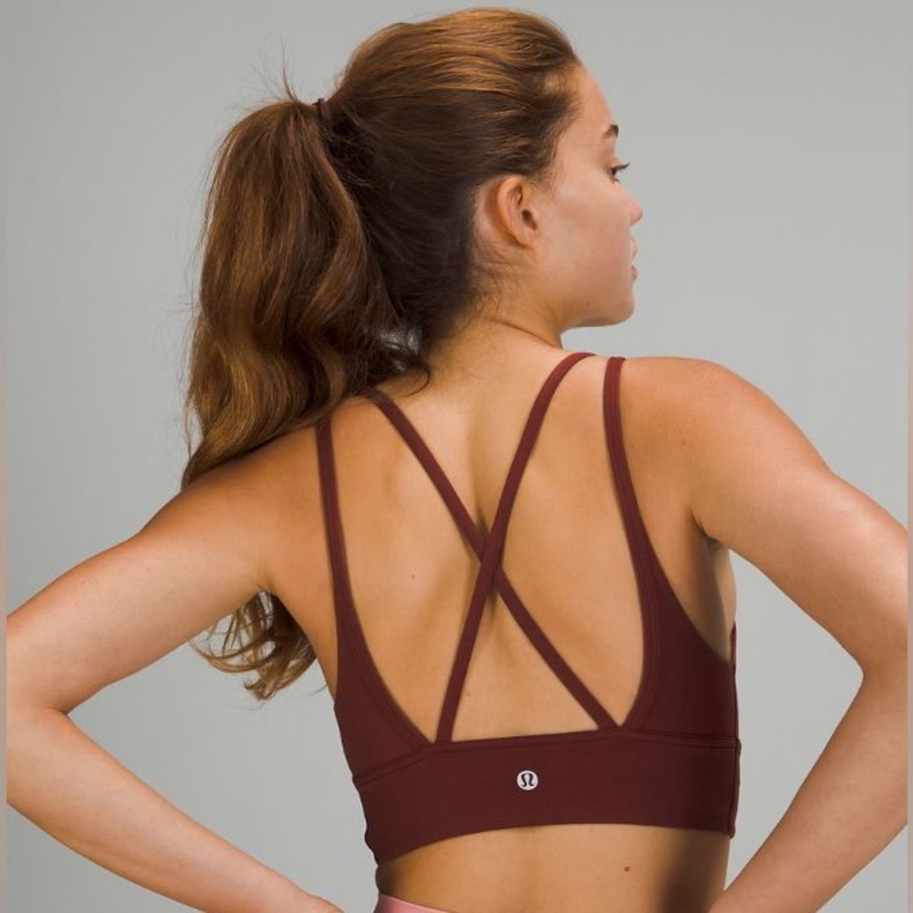 🍋 Lululemon In Alignment Longline Sporta Bra - Red Merlot